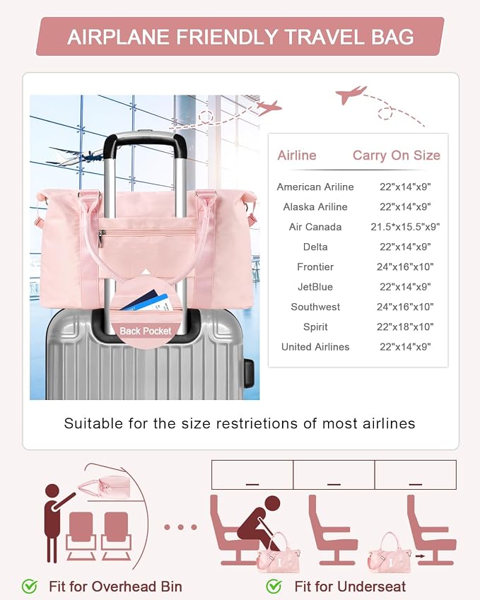 Initial Travel Duffel Bag Sports Gym Bag - Image 6