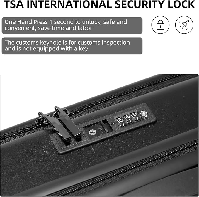 Premium Carry On Luggage, 20Inch&29 Inch Top Opening Airline Approved ABS+PC - Image 8