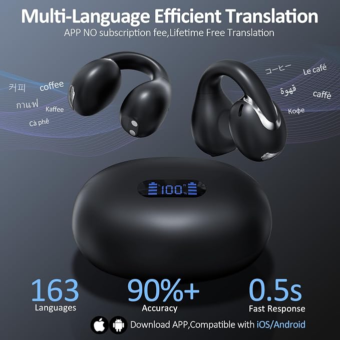 AI Language Translation Earbuds Real Time, IAMJOY Language Translator Earbuds - Image 2