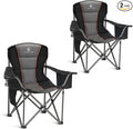 ALPHA CAMP Oversized Camping Folding Chair, Heavy Duty Support 450 LBS Steel by ALPHACAMP