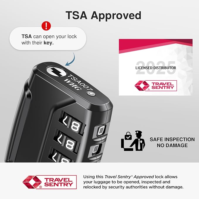 Puroma 2 Pack TSA Approved Luggage Locks, 4 Digit Combination Travel Locks - Image 2