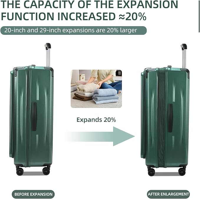 Premium Carry On Luggage, 29 Inch Top Opening Aluminum Frame Airline Approved - Image 3