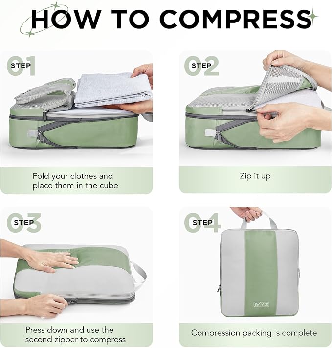 10 Set Compression Packing Cubes - Image 3