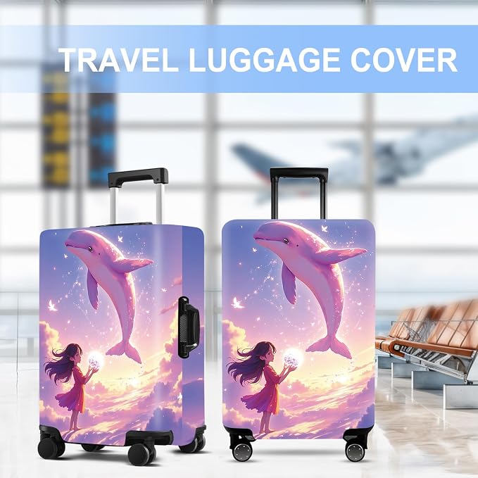 Luggage Cover Washable Suitcase Protector Anti-Scratch, Stretchable Fit - Image 5