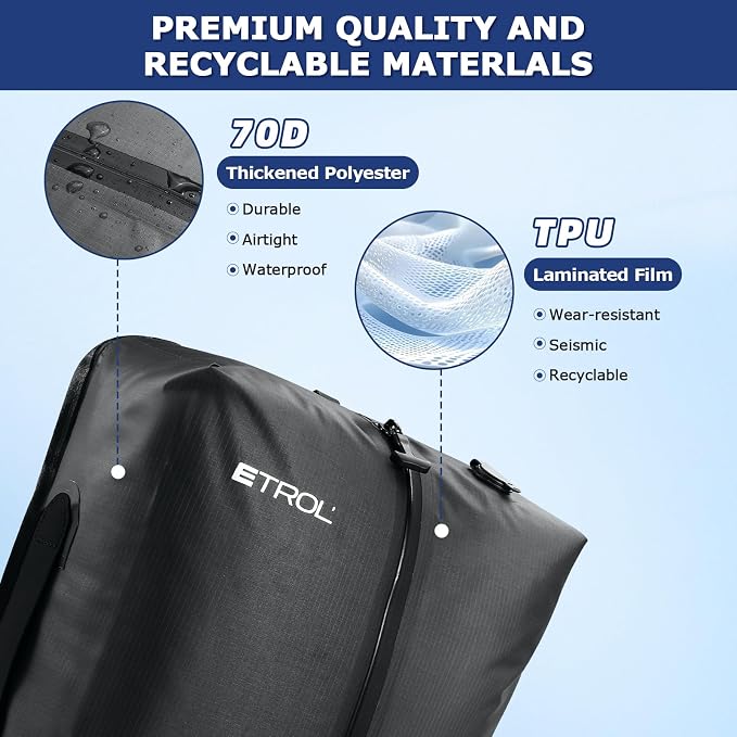 TPU Vacuum Bag for Travel, 70D Nylon Reusable Compression Bag - Image 3