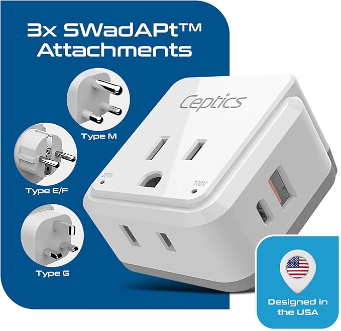 Ceptics South Africa Power Adapter Travel Set - 20W PD & QC - Image 4