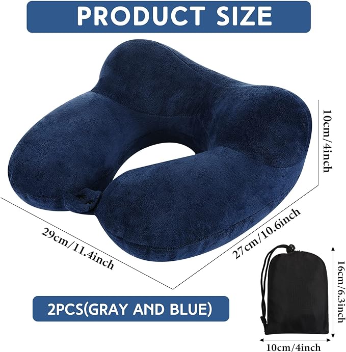 Sintuff 2 Pack Inflatable Travel Pillow - Image 2