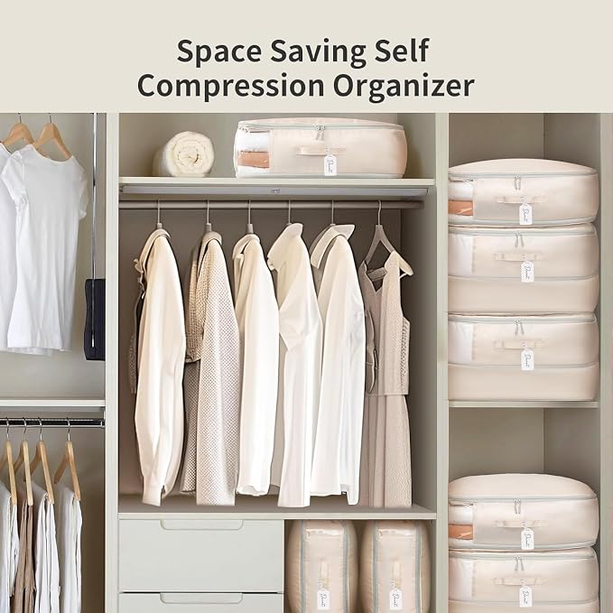 DIMJ Comforter Storage Bag - 110L Large Capacity Ultra Space Saving Self - Image 6