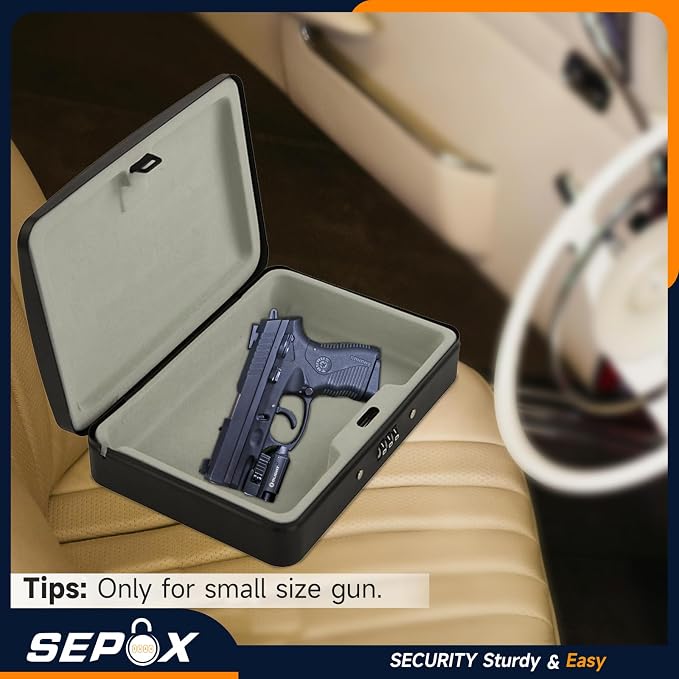 SEPOX 10Pcs Portable Security Case Lock Box Steel, Personal Travel Safe Storage - Image 5