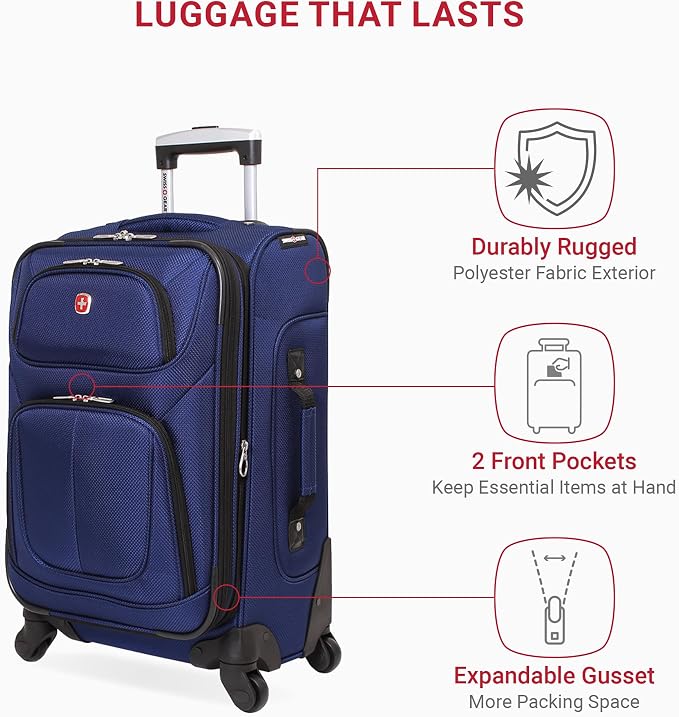 SwissGear Sion Softside Expandable Luggage, Carry-On 21-Inch - Image 4
