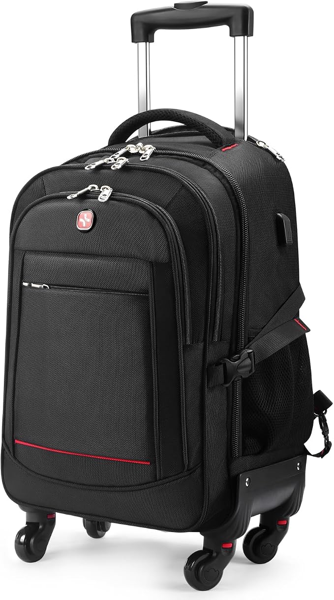 StarCloud 4-Wheel Rolling Backpack 45L: 17.3-Inch Roller Travel Laptop Backpack by STARCLOUD