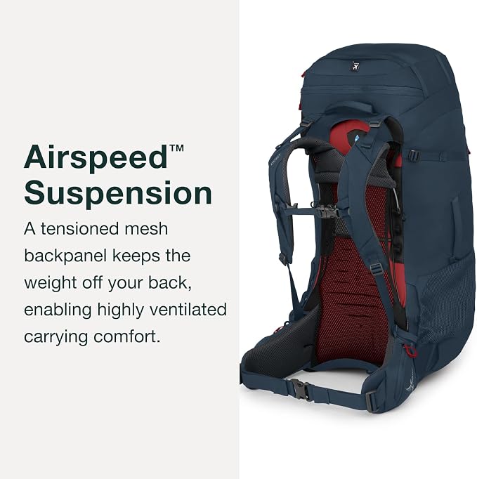Osprey Farpoint Trek 75L Men's Travel Backpack, Muted Space Blue - Image 5