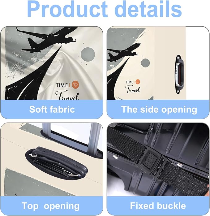 Travel Luggage Cover Washable Suitcase Protector Anti-Scratch, Stretchable Fit - Image 3