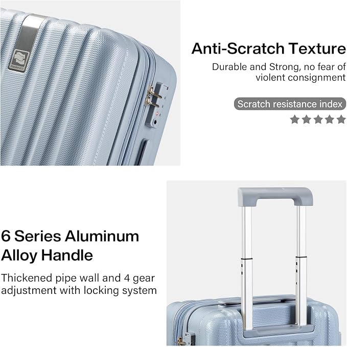 Hanke 29 Inch Expandable Checked Luggage Lightweight PC Hard Shell Luggage - Image 8