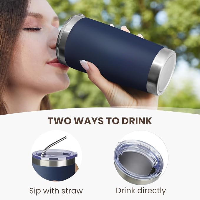 MEWAY 20oz Tumbler 4 Pack Double Wall Vacuum Insulated Travel Mug Bulk - Image 3