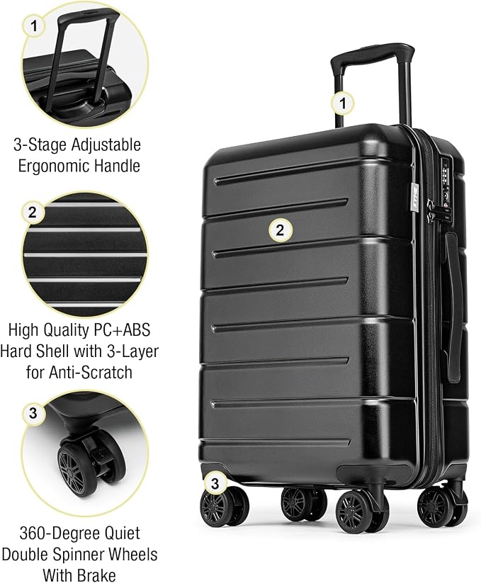 KYME Hardside Carry On Luggage 22x14x9 Airline Approved - Image 4
