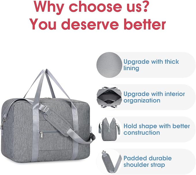 For Spirit Airlines Personal Item Bag 18x14x8 Foldable Travel Duffel Bag - Image 5