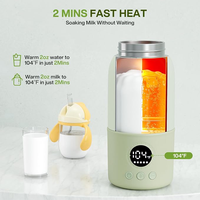 Portable Bottle Warmer for Travel, Formula Container to Go 12.8oz Baby Bottle - Image 2