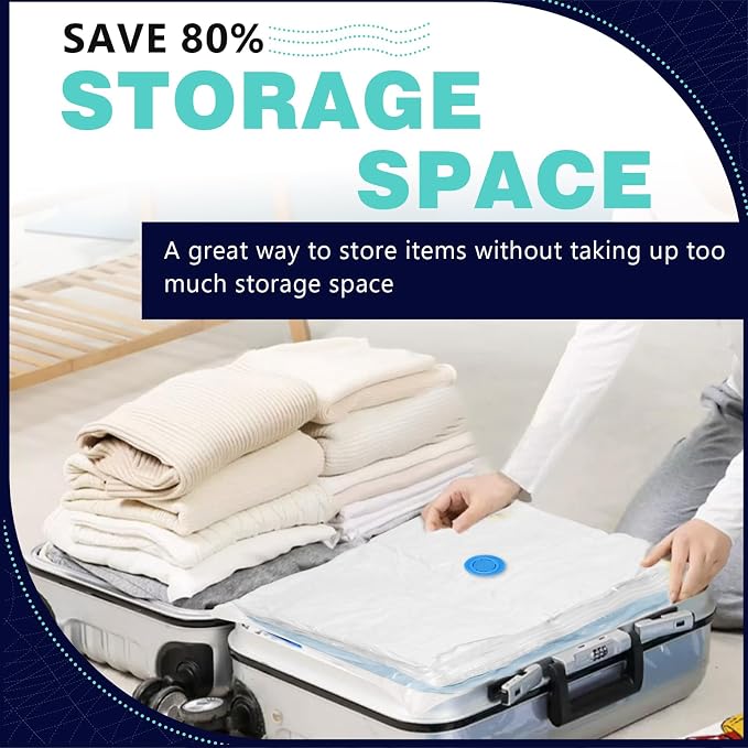 Vacuum Storage Bags for Blankets and Comforters 8 Jumbo Vacuum Seal Bags for - Image 5
