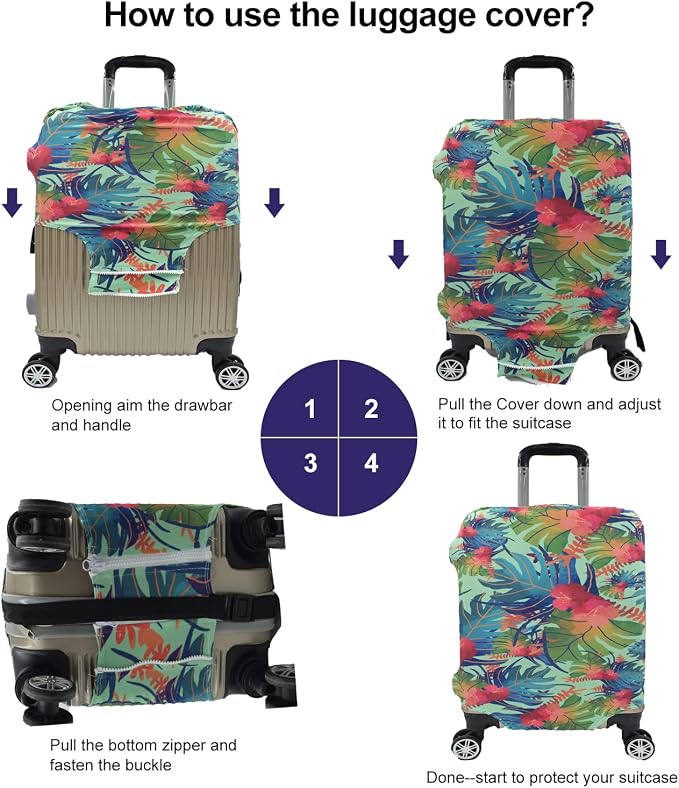 Travel Luggage Cover, Suitcase Protector Bag Fits 29-30 Inch Luggage - Image 3