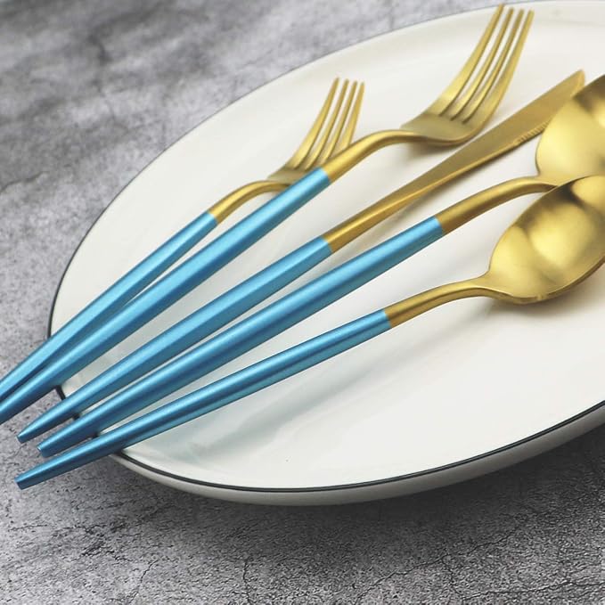Gugrida 20-Piece 18/10 Stainless Steel Flatware Silverware, Luxury Dinnerware - Image 5