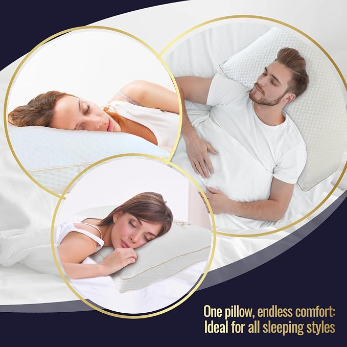Royal Therapy 4-Pack Queen Memory Foam Pillow, Adjustable Shredded Odor-Free - Image 7