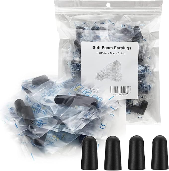 100 Pair Earplugs for Noise Cancelling Ultra Soft Foam Ear Plugs for Sleeping by LiteTour