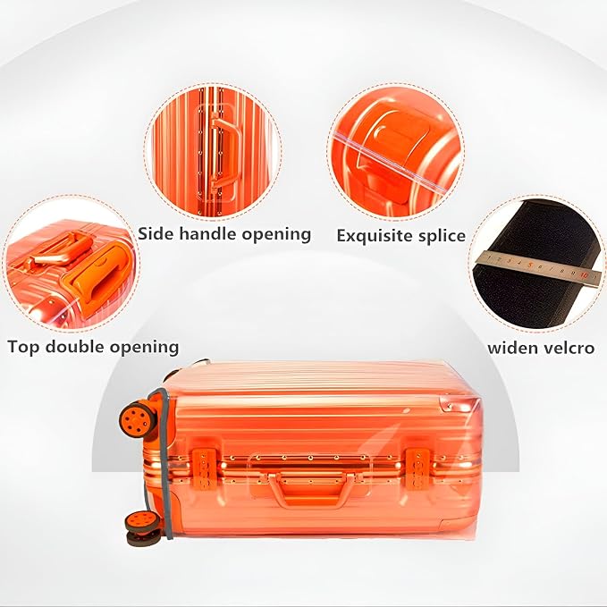 Luggage Cover 28 Inch TSA Approved, Full Clear 3mm Thickness Suitcase Cover - Image 6