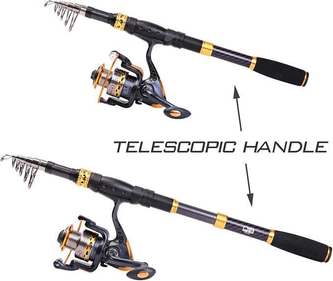 Sougayilang Fishing Rod Reel Combos Carbon Fiber Telescopic Fishing pole - Image 8