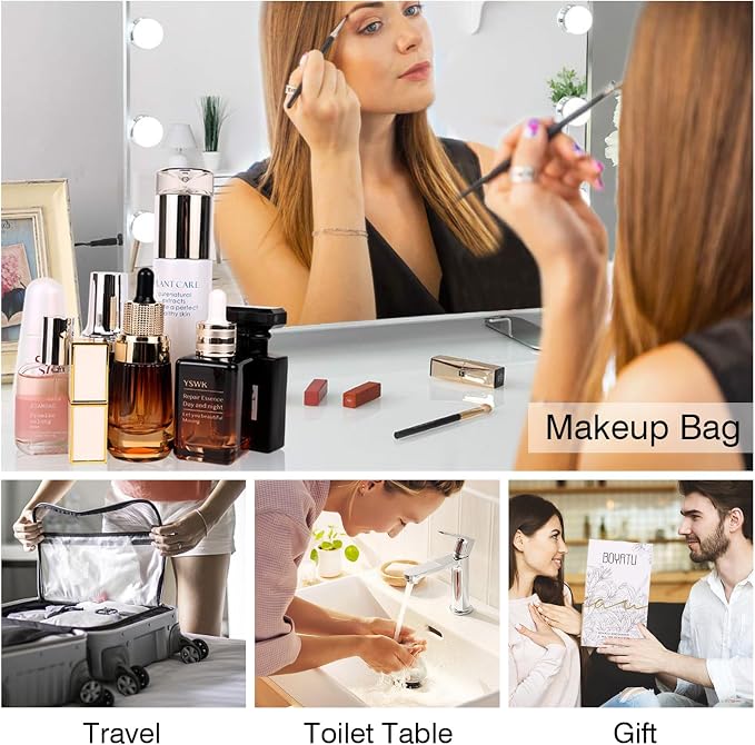 Travel Makeup Bag Organizer Cosmetic Bag: 3 Pcs Set Make up Bags - Image 9