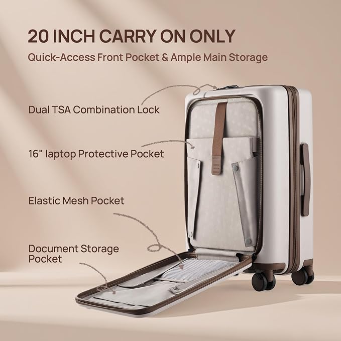 NINETYGO Medium Checked Luggage 25 Inch, Flat Top Opening Checking In Luggage - Image 5