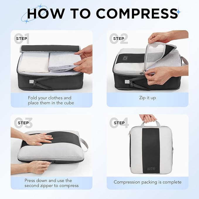 6 Set Compression Packing Cubes - Image 3