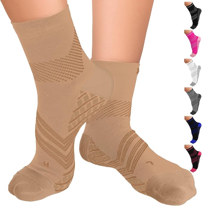 TechWare Pro Plantar Fasciitis Socks – Cushion Ankle Compression Socks Women & by TechWarePro