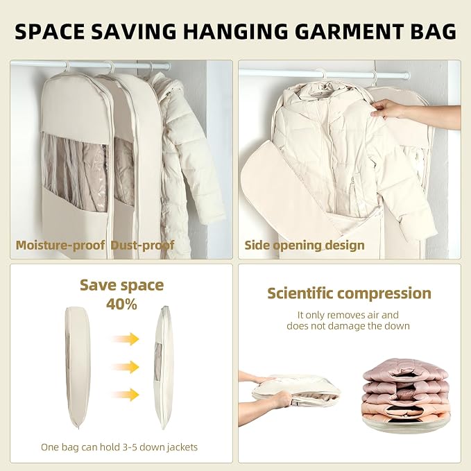 2 Packs Space Saving Garment Bag - Image 3