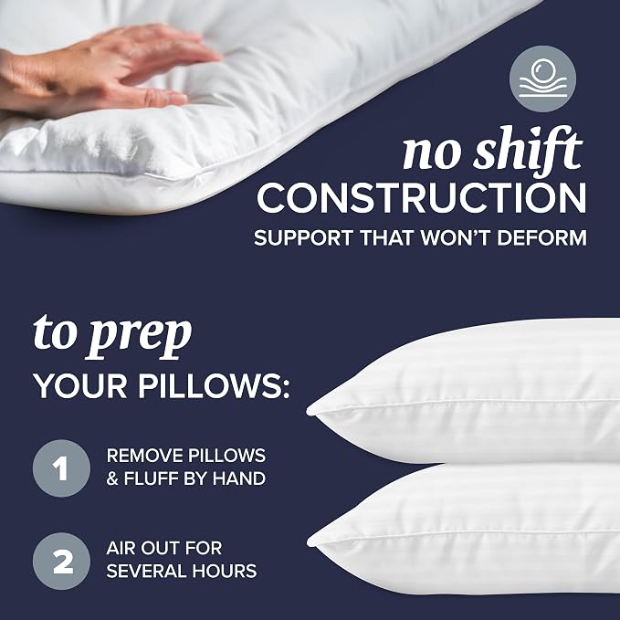 Beckham Hotel Collection Bed Pillows King Size Set of 2 - Image 3
