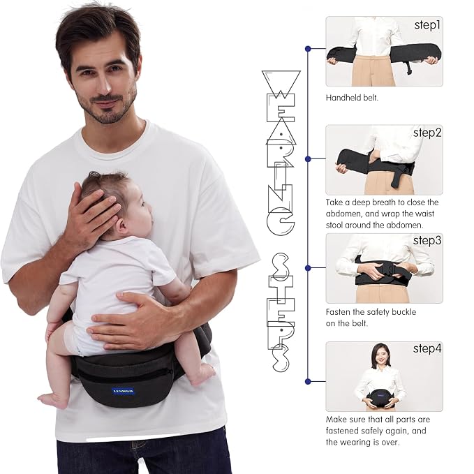 Baby Hip Carrier, Adjustable Extended Waistband - Image 2