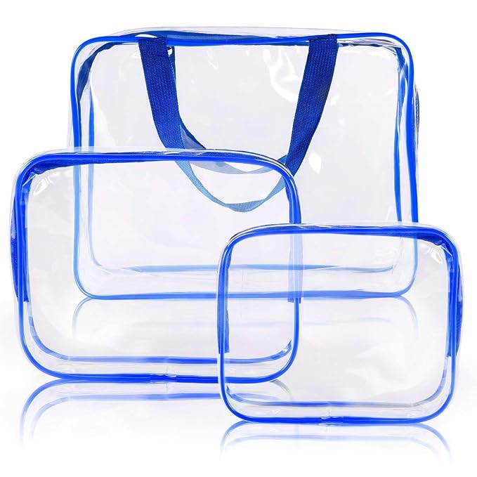 5Pcs Crystal Clear PVC Travel Toiletry Bag Kit - Image 6