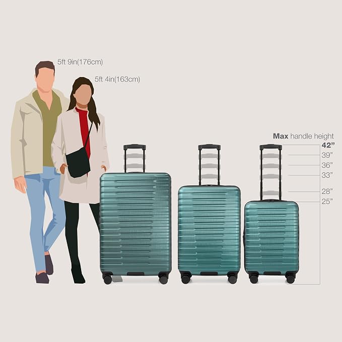 U.S. Traveler Boren Polycarbonate Hardside Rugged Travel Suitcase Luggage - Image 7