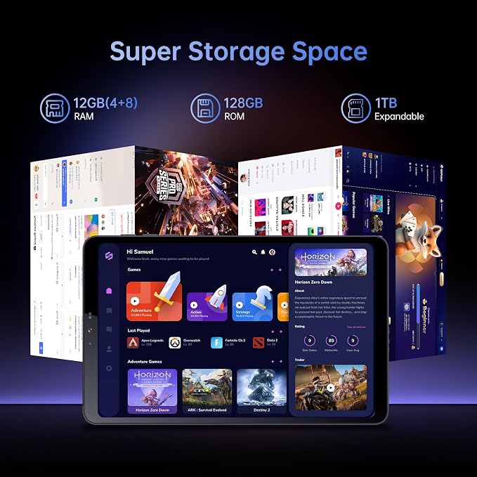 Android Tablet, 10.1 inch Android 14 Snapdragon 685 Processor, 12GB RAM 128GB - Image 3