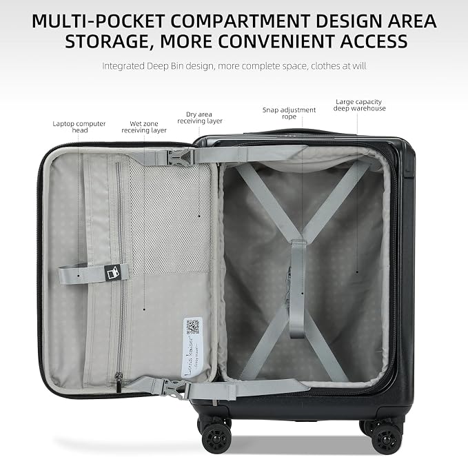 Premium Carry On Luggage, 20Inch&29 Inch Top Opening Airline Approved ABS+PC - Image 3