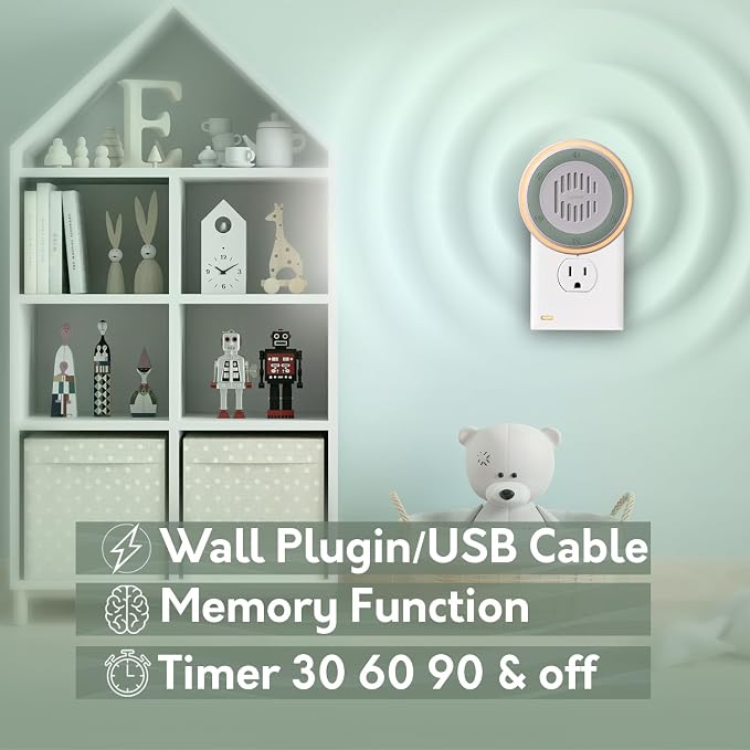 Calm Me White Noise Machine for Office Privacy & Noise Canceling, Plug in Wall - Image 6