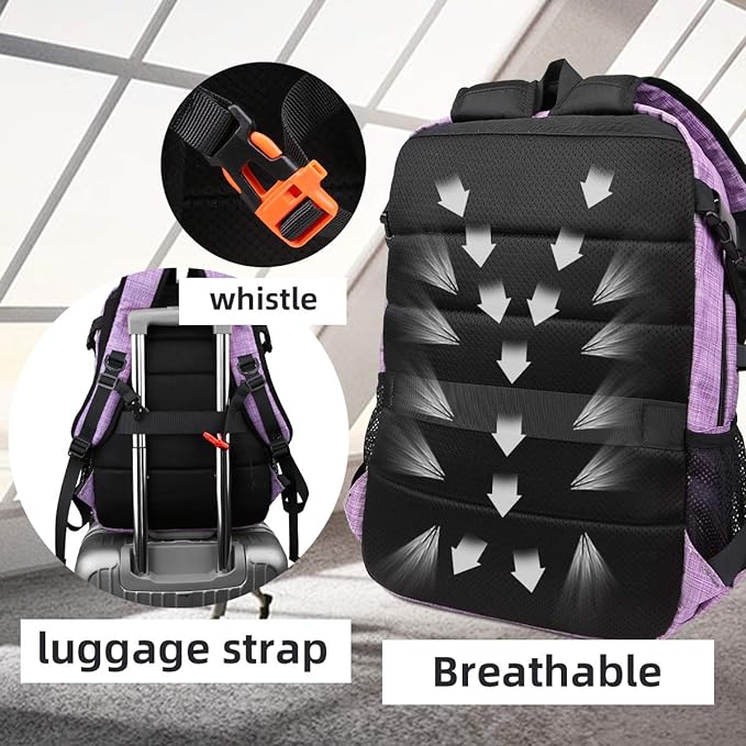 FENGDONG Large Laptop Backpack 17.3 inch Durable Waterproof Travel College - Image 4