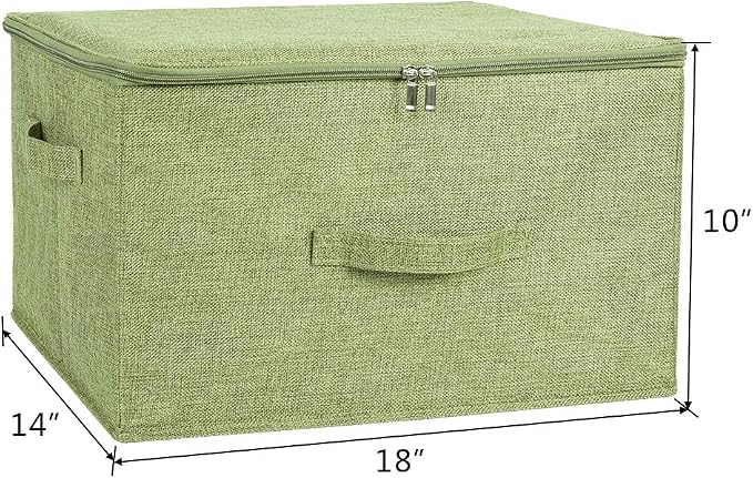 ANMINY 2PCS Storage Bins with Zipper Lids 36 Qt Lidded Fabric Storage Boxes - Image 3