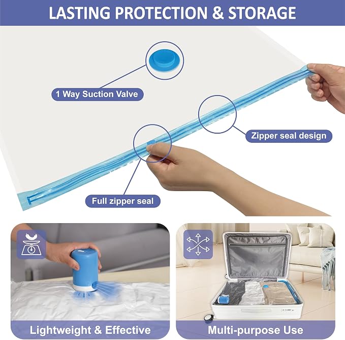 Cozy Essential 15 Pack Travel Vacuum Storage Bags - Image 6