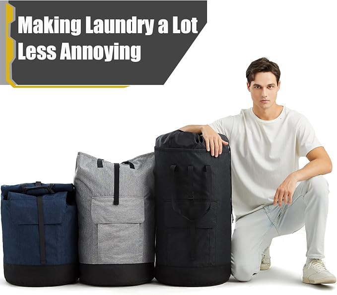 College Laundry Bag, 115L Extra Large Laundry Backpack - Image 6