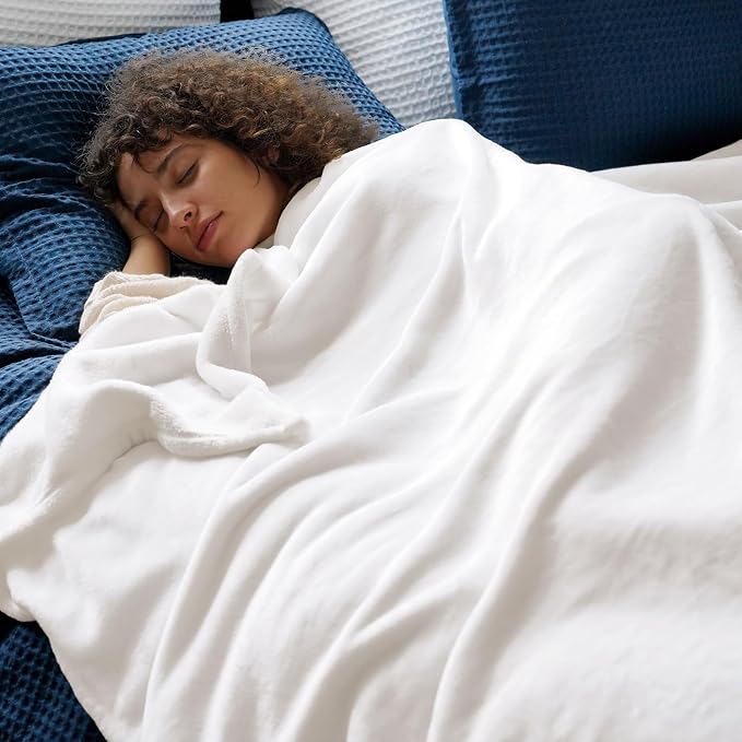PHF Ultra Soft Fleece Blanket Queen Size, No Shed No Pilling Luxury Plush Cozy - Image 2