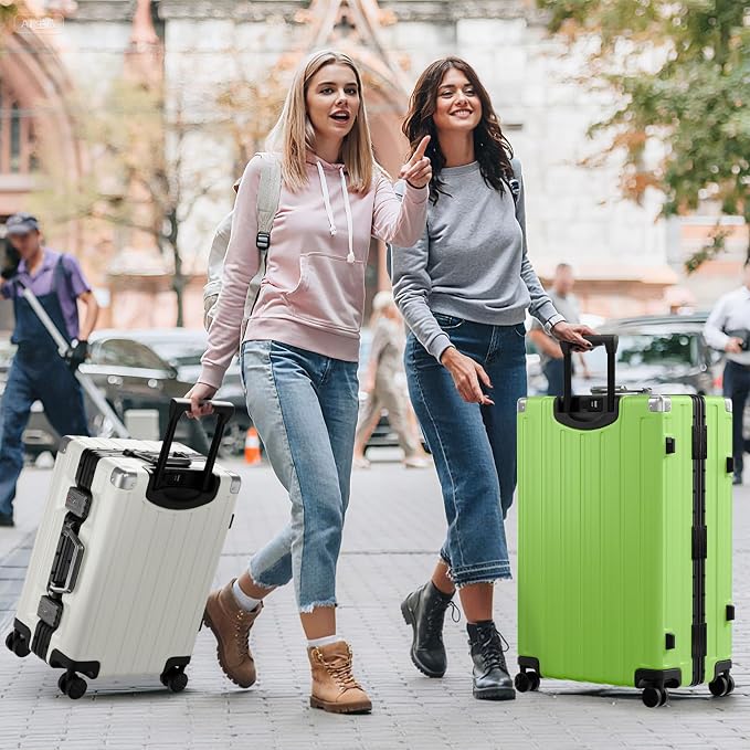 Krute Aluminum Frame Carry On Luggage 20 Inch Zipperless Luggages USB Charger - Image 9