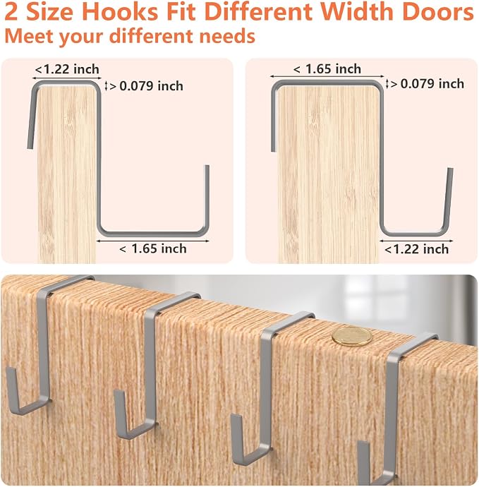FENTEC 24 Pockets Over the Door Shoe Organizer Hanging Shoe Organizer - Image 3