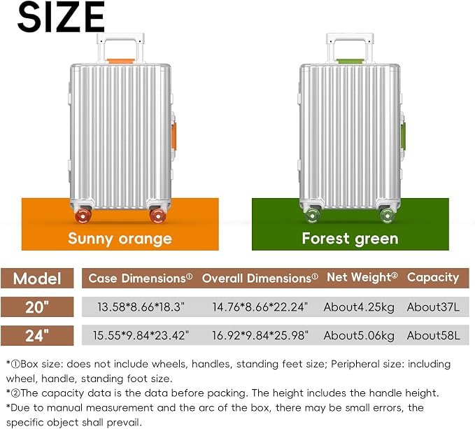 ROAMING 24 Inch Check Luggage Durable All Aluminum Hardshell Suitcase - Image 9