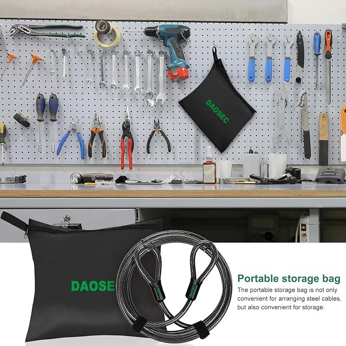 15 ft x 1/2" Heavy Duty Cut-Proof Security Cable | Flexible Vinyl-Coated - Image 7